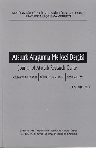 Atatürk Araştırma Merkezi Dergisi Sayı: 96, 2017