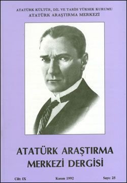 Atatürk Araştırma Merkezi Dergisi, Kasım 1992 , Sayı: 25, 1993