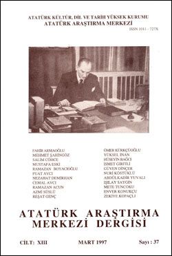 Atatürk Araştırma Merkezi Dergisi, Mart 1997 , Sayı: 37, 1997