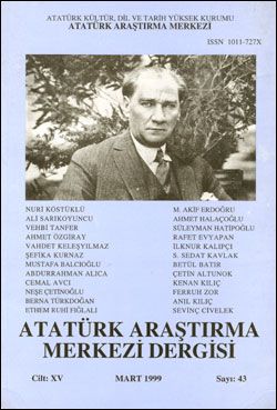 Atatürk Araştırma Merkezi Dergisi, Mart 1999 , Sayı: 43, 1999