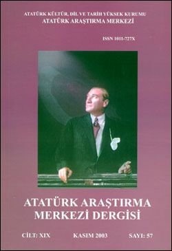 Atatürk Araştırma Merkezi Dergisi, Kasım 2003 ,Sayı: 57, 2004