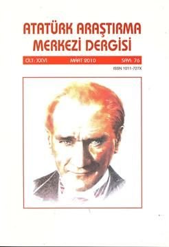 Atatürk Araştırma Merkezi Dergisi, Mart 2010 ,Sayı:76, 2011