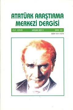 Atatürk Araştırma Merkezi Dergisi, 2011 ,Sayı:81, 2012