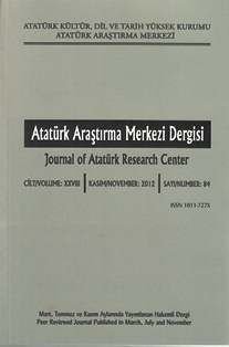 Atatürk Araştırma Merkezi Dergisi, 2012 ,Sayı:83, 2013