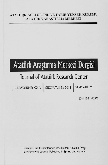 Atatürk Araştırma Merkezi Dergisi Sayı: 98, 2018