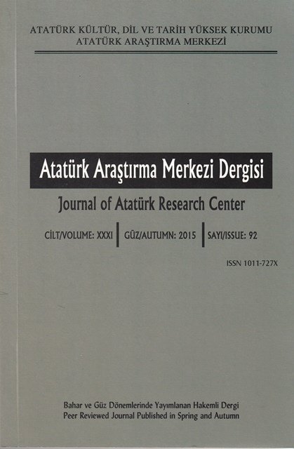 Atatürk Araştırma Merkezi Dergisi Sayı: 92, 2016