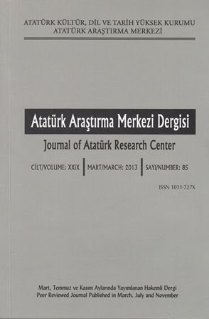 Atatürk Araştırma Merkezi Dergisi Sayı: 85, 2014