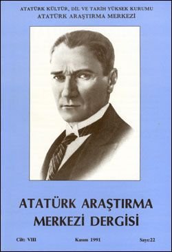 Atatürk Araştırma Merkezi Dergisi, Kasım 1991 , Sayı: 22, 1992