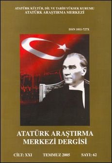 Atatürk Araştırma Merkezi Dergisi, Temmuz 2005 ,Sayı: 62, 2007