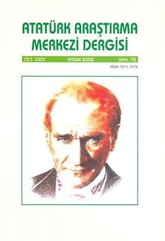 Atatürk Araştırma Merkezi Dergisi, Kasım 2008 ,Sayı: 72, 2010