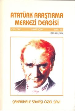 Atatürk Araştırma Merkezi Dergisi, Mart 2009 ,Sayı:73, 2010