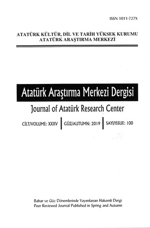 Atatürk Araştırma Merkezi Dergisi 100. Sayı, 2019