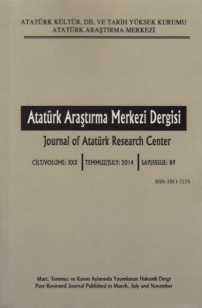 Atatürk Araştırma Merkezi Dergisi Sayı: 89, 2016