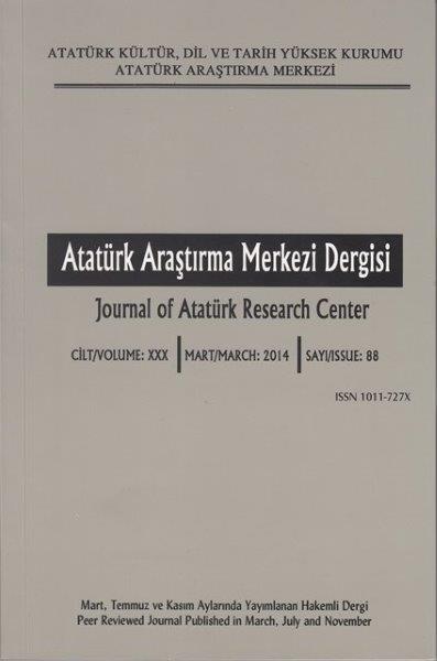 Atatürk Araştırma Merkezi Dergisi Sayı: 88, 2015